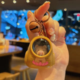 Luminous Capybara Keychain - Cute Space Capsule Pendant
