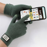 Winter Knitted Touchscreen Gloves for Men