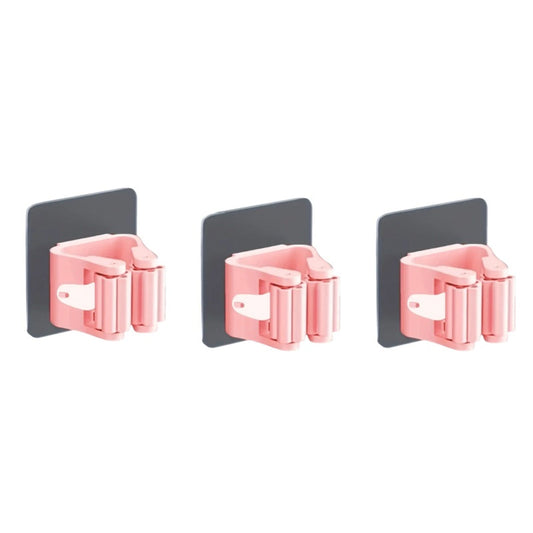 3pcs Wall-Mounted Mop and Broom Holder Organizer