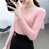 Women’s Knitted V-Neck Pullover Sweater