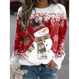 Christmas Snowman 3D Print Sweatshirt for Women