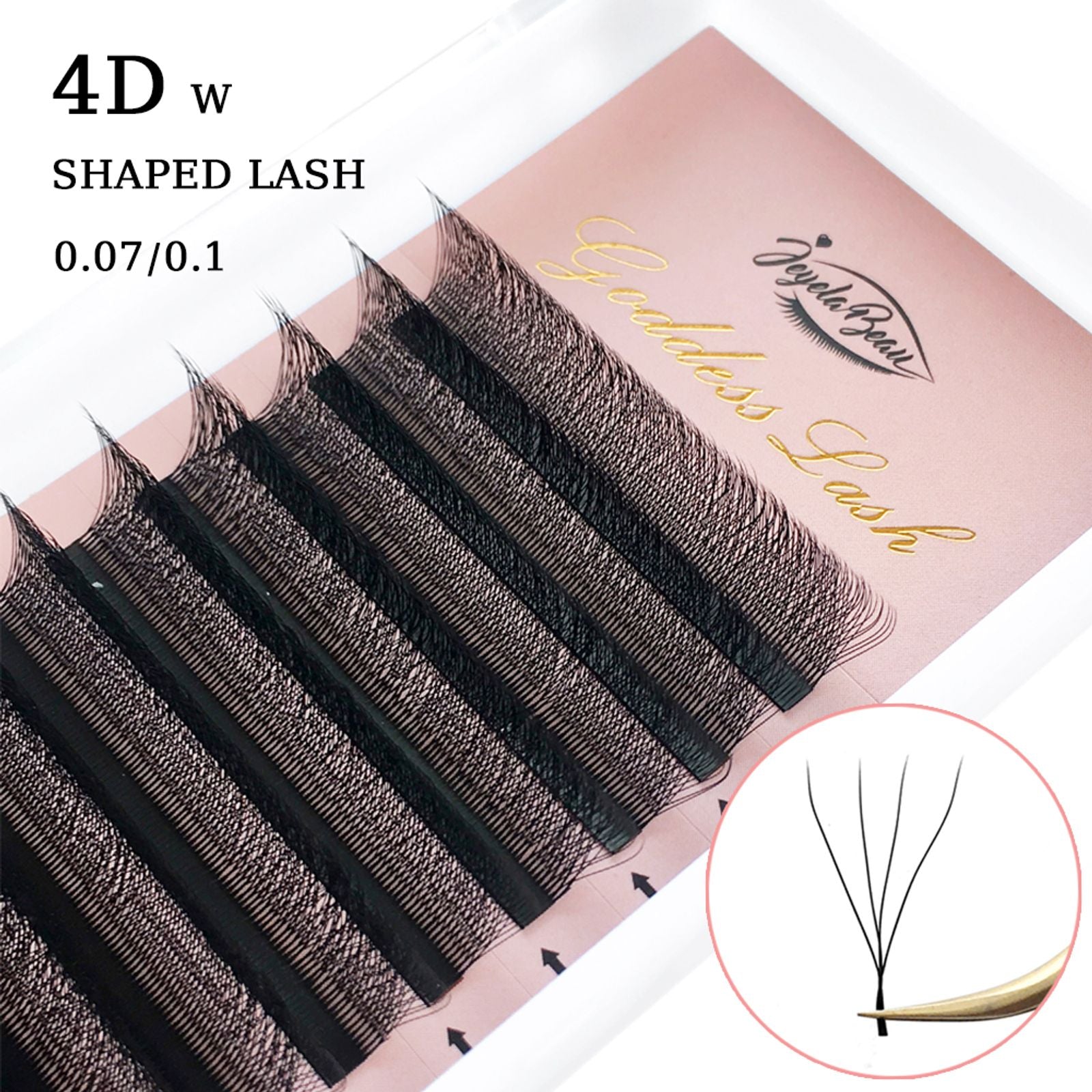 Goddess 4D W Shape Eyelash Extensions - Handmade Volume Lashes
