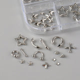 Y2K Punk Metal Nail Charms - 12 Grids Alloy Rivets