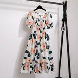 Spring Summer Chiffon A-line Dress for Women