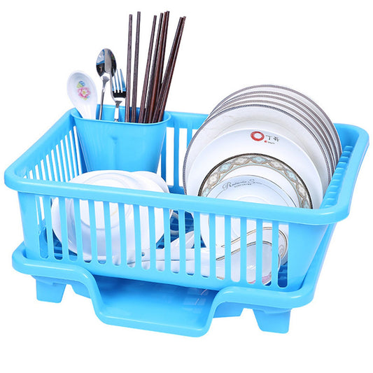 Kitchen Drainage Rack with Drainer Board for Utensils and Plates