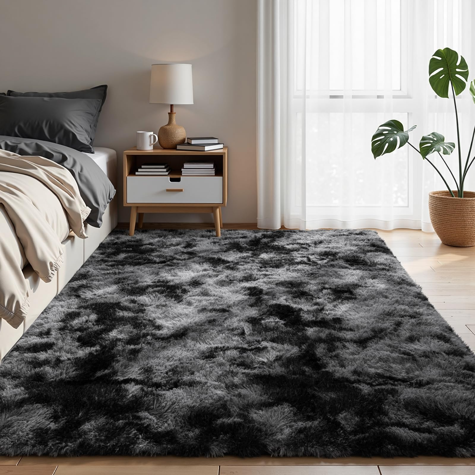 VIKAMA Minimalist Fluffy Living Room and Children's Room Carpet
