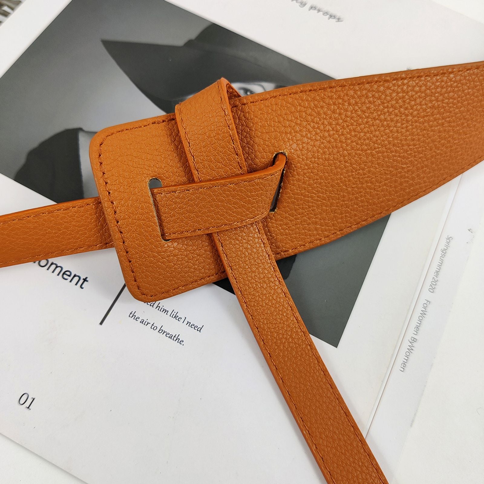 Luxury Designer Belt for Women - Soft PU Leather