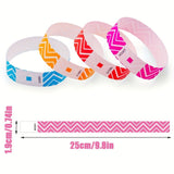 100/400pcs Fluorescent Numbered Wristbands - Multicolor Disposable Bracelets