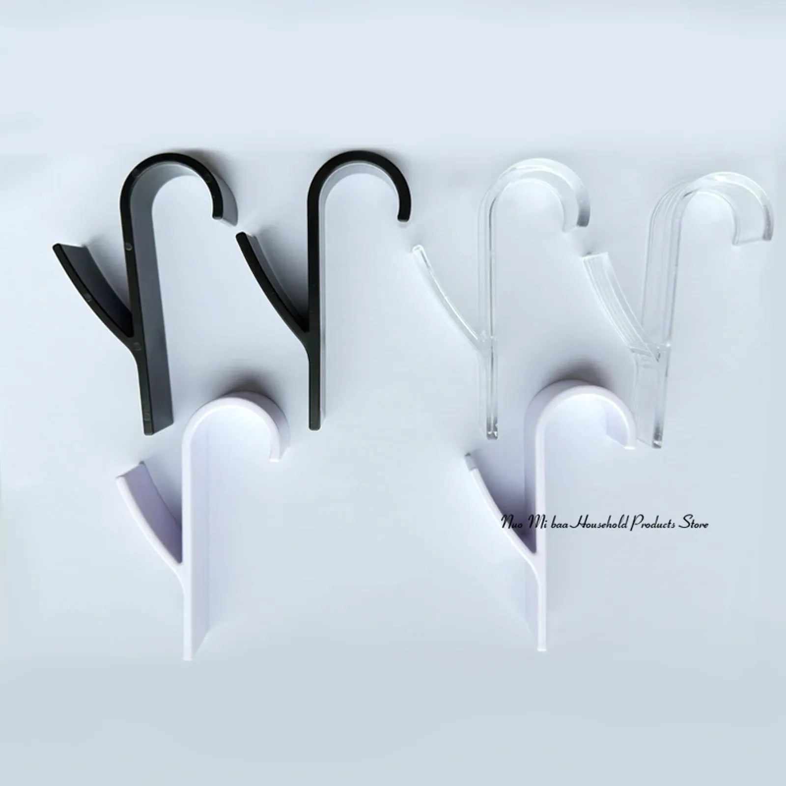 White Clear Hanger Clips for Towels and Scarves