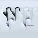 White Clear Hanger Clips for Towels and Scarves