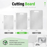 Thickened Double Sided Stainless Steel Chopping Board