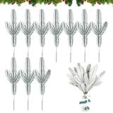 10 Pieces Reusable Christmas Pine Branches for Winter Decor