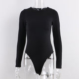 Sexy Y2K Long Sleeve Cotton Bodysuit for Women