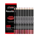 12-Piece Professional Lip Liner Pencil Set