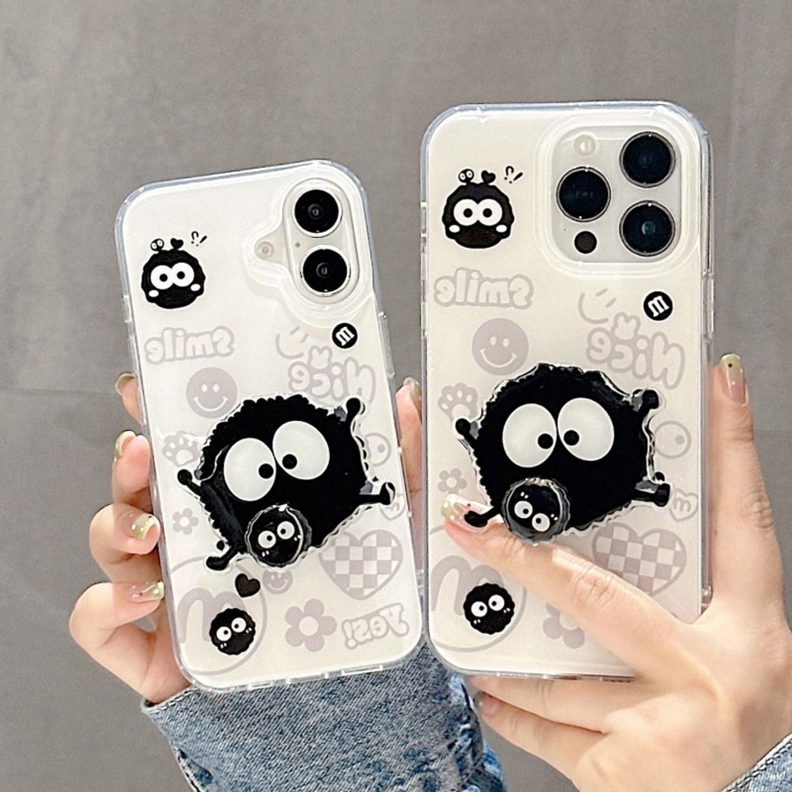 Korean Cute Cartoon Rotating Furball Grip Phone Holder