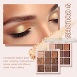 9-Color Matte & Shimmer Eyeshadow Palette - Soft Milk Tea Tones