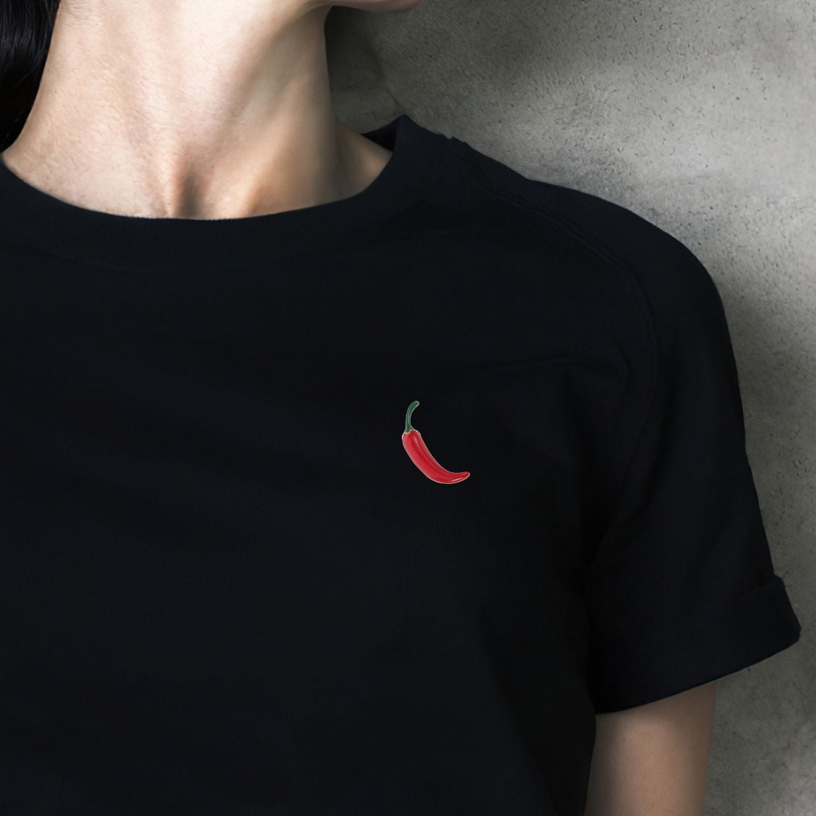 Red Chili Pepper Brooch - Cute Metal Enamel Pin for Women