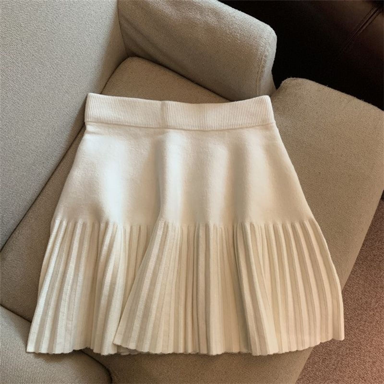 Korean Sweet Pleated Mini Skirt for Women