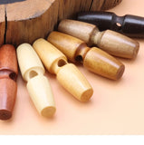 10PCS Wooden Horn Buckles for Women's Wind Coat Sewing