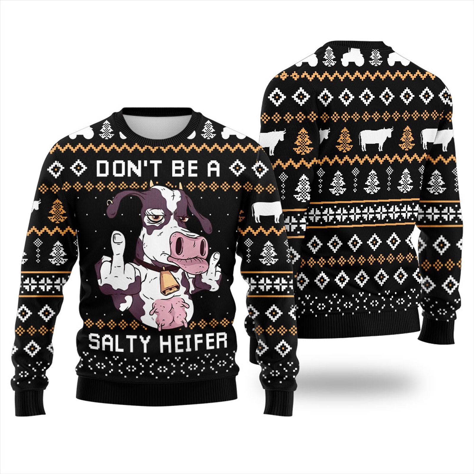 Salty Heifer Cow Print Hoodie