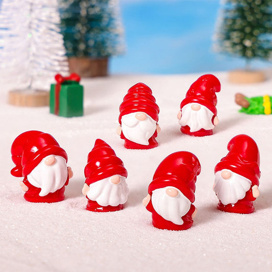 Cute Mini Resin Gnomes Christmas Figurines for DIY Decor