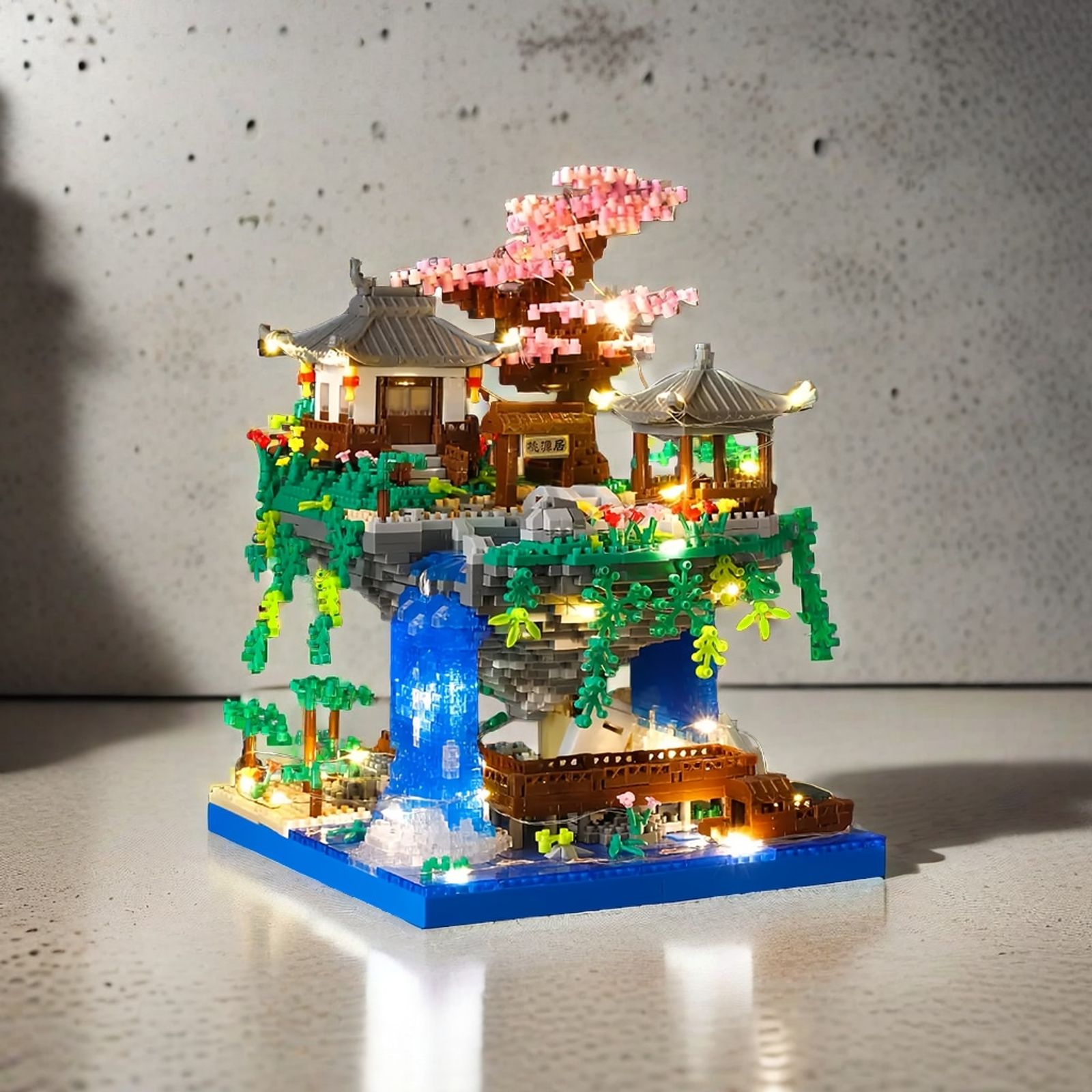 Taohuatan Lake Themed Building Block Set with LED Light