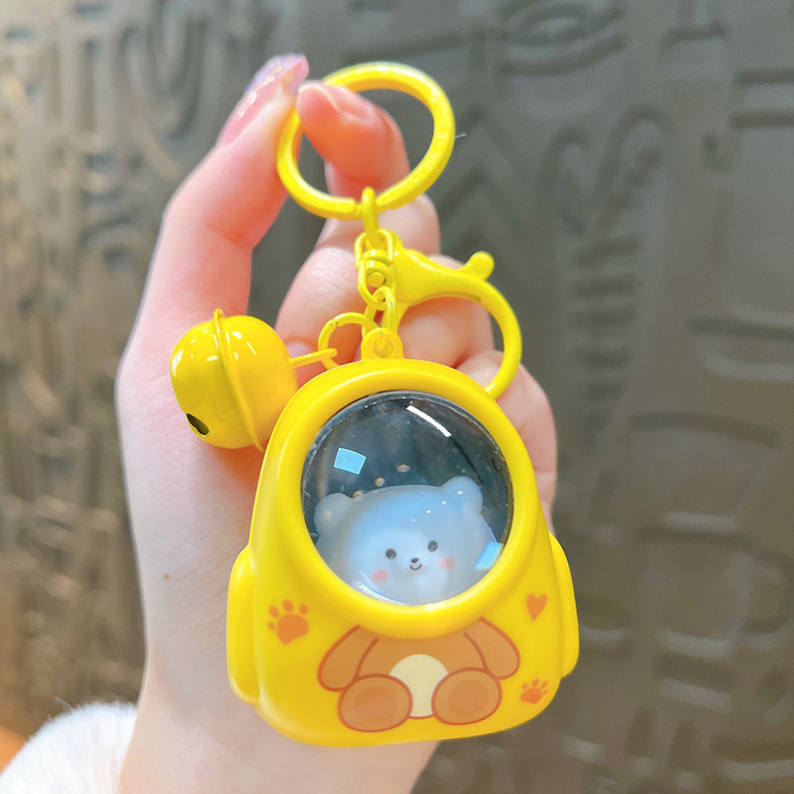 Luminous Capybara Keychain - Cute Space Capsule Pendant