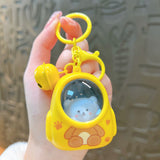 Luminous Capybara Keychain - Cute Space Capsule Pendant