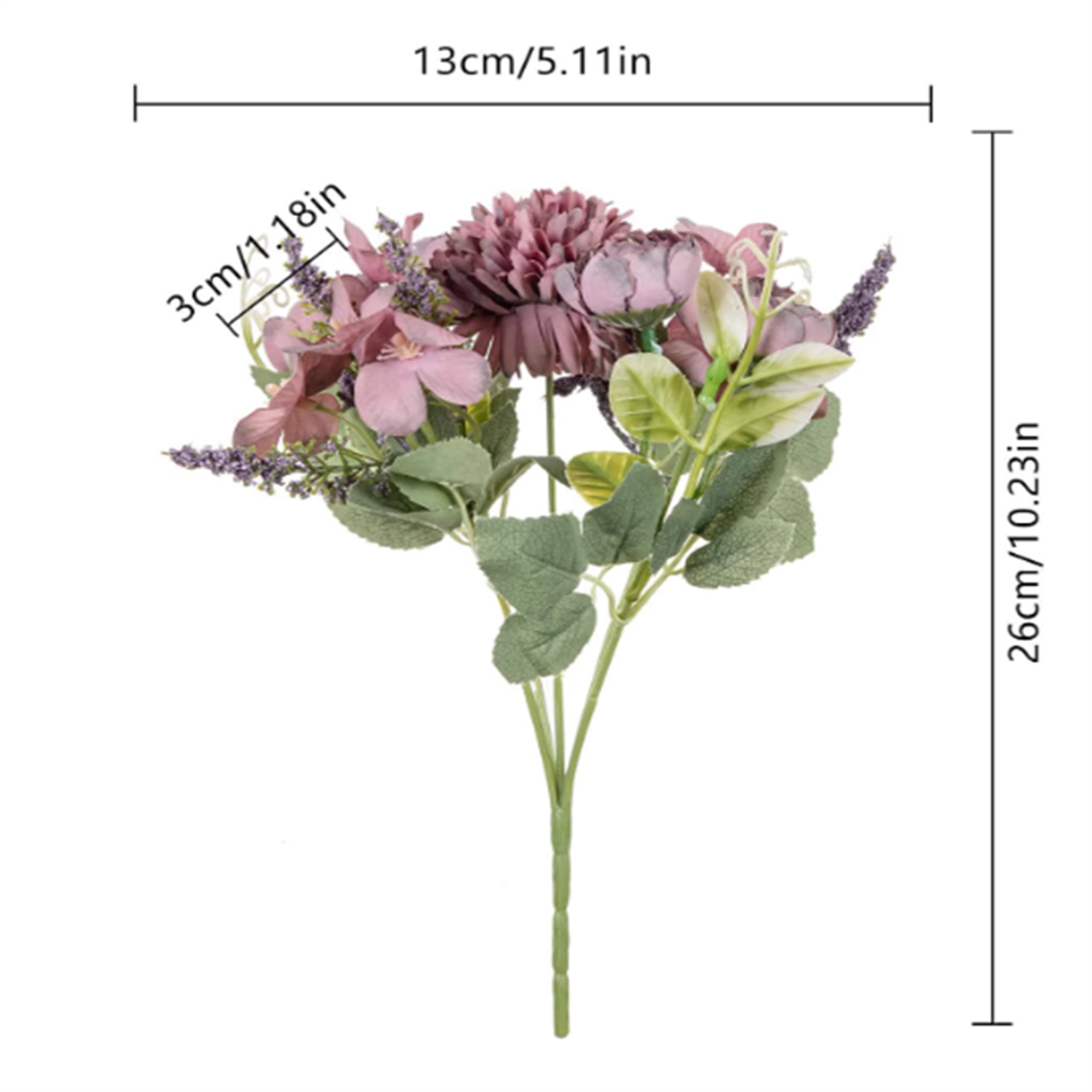 Artificial Rose Hydrangea Bouquet for Home and Events