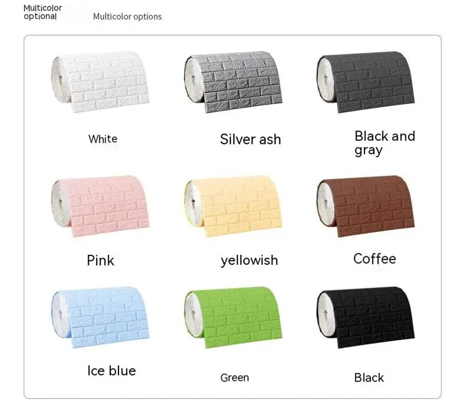 3D Self-Adhesive Antique Foam Brick Wallpaper