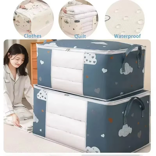 Large Foldable Non-Woven Storage Bag with Zipper