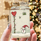 50pcs Vintage Christmas Hanging Gift Tags with Rope