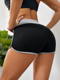 Women's Two-Tone Yoga Shorts with Contrast Trim