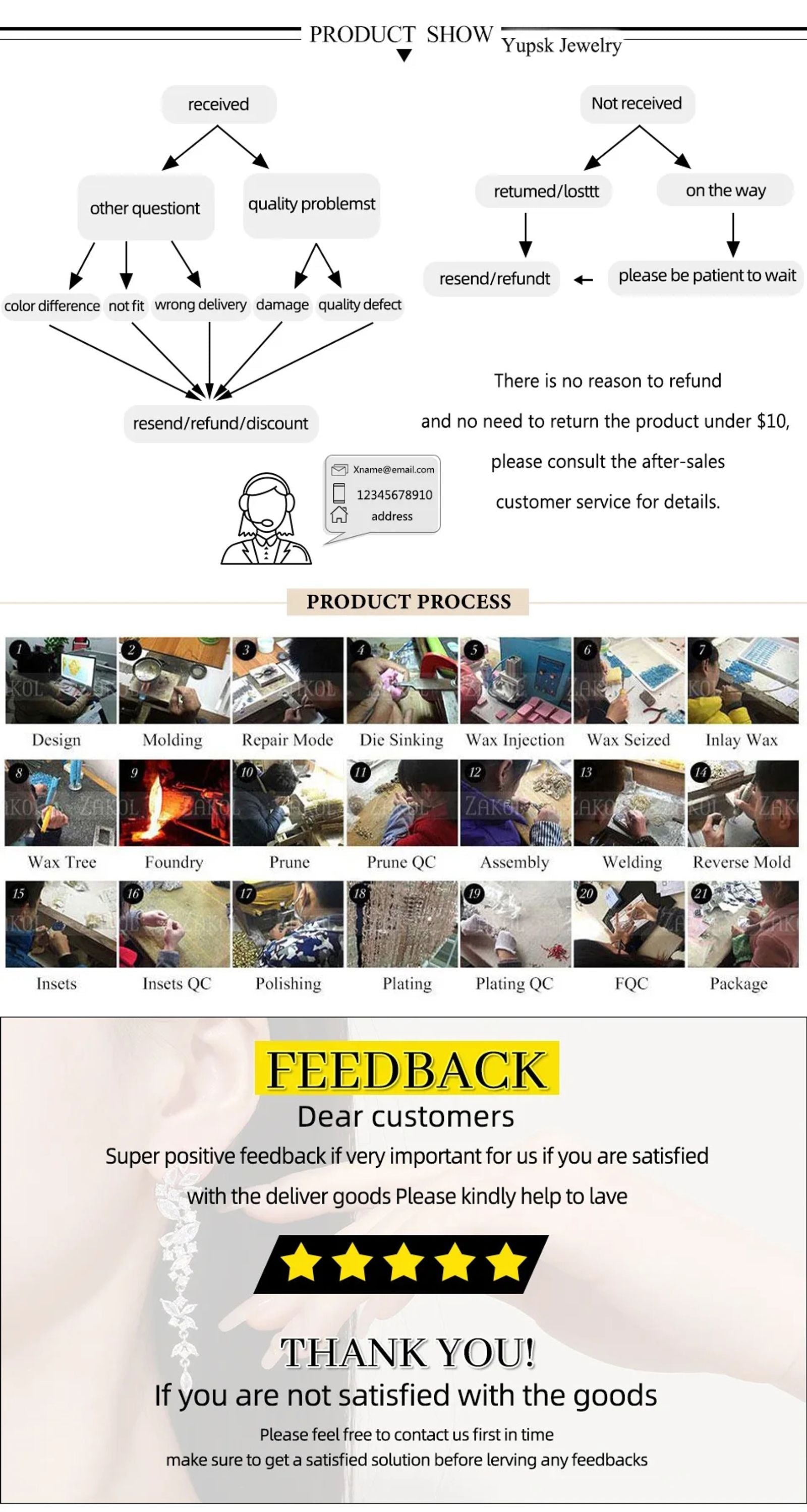 Yupsk 15cm Multi-Color Rabbit Fur Keychain for Women