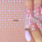 5D Embossed Lips Nail Stickers - Romantic Manicure Decals