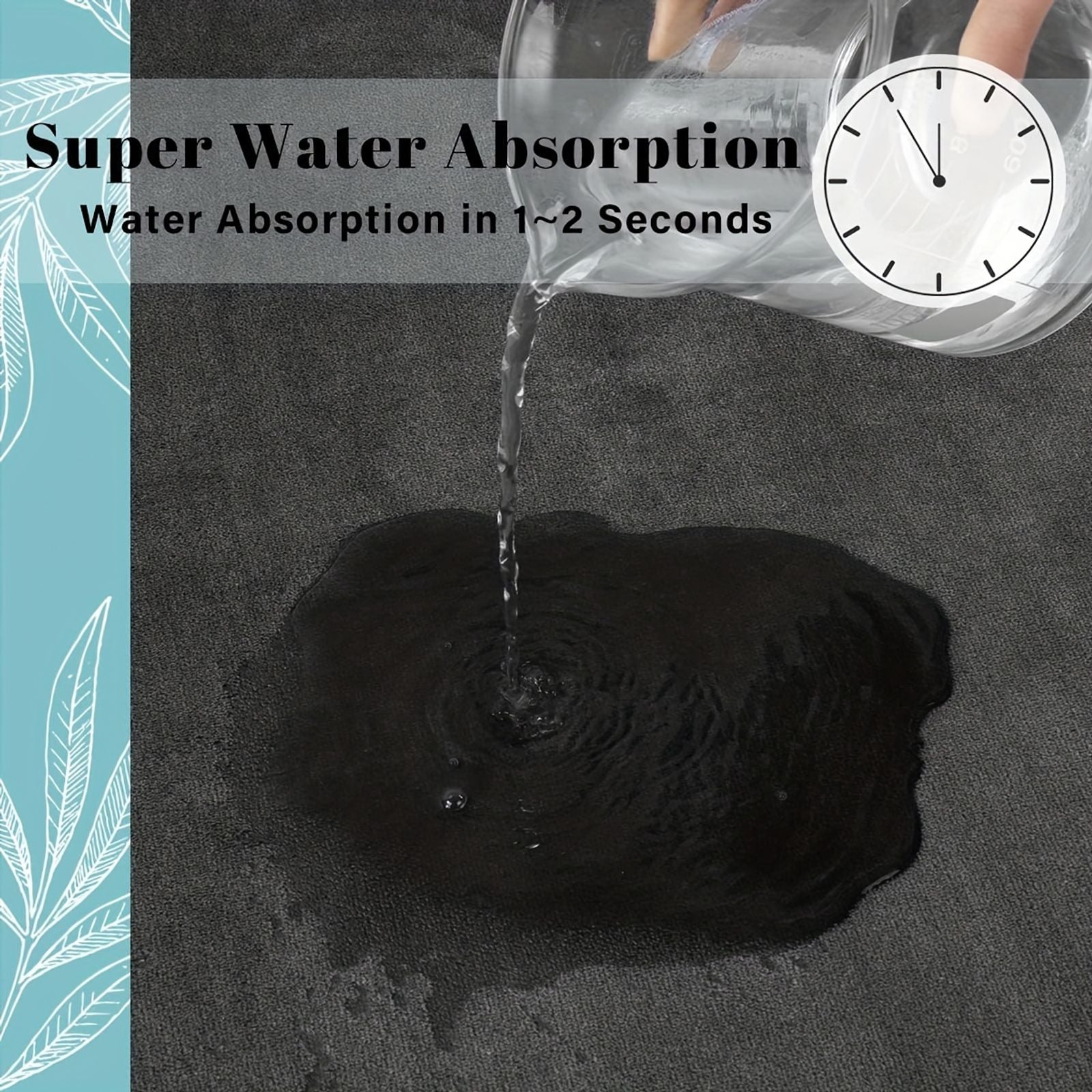 Thickened Absorbent Bathroom Mat - Quick-Drying Non-Slip Entry Mat