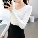 Women’s Knitted V-Neck Pullover Sweater