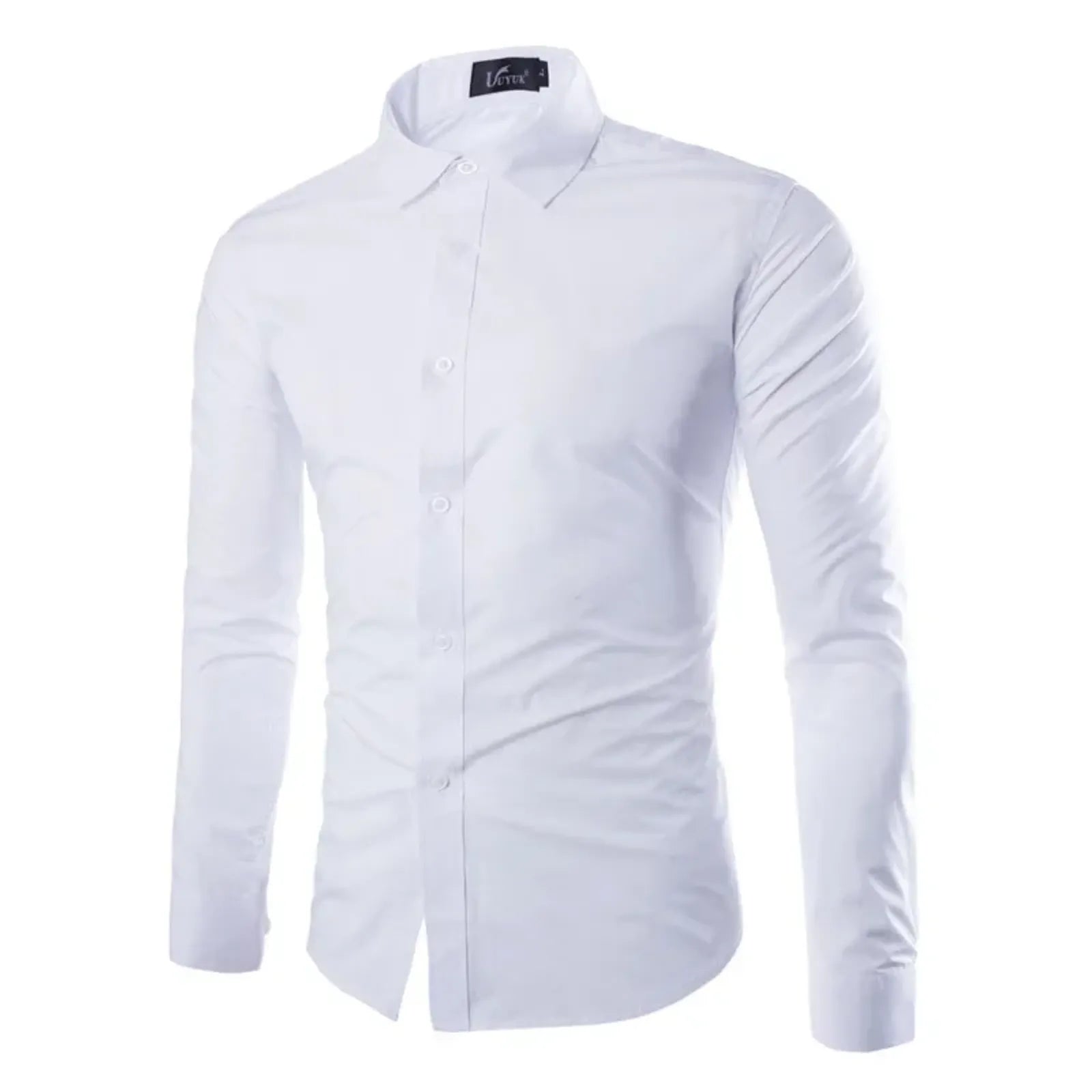 Men's Slim Fit Striped Shirt - Black & White