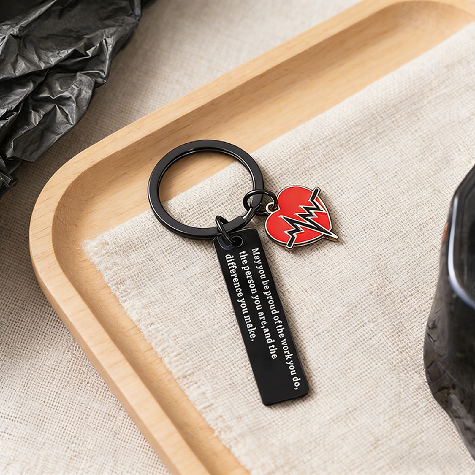 Fashion Heart Pendant Keychain - Unisex Gift Accessory