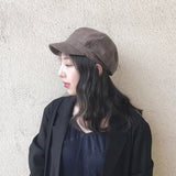 Retro Women's Plaid Newsboy Beret Cap