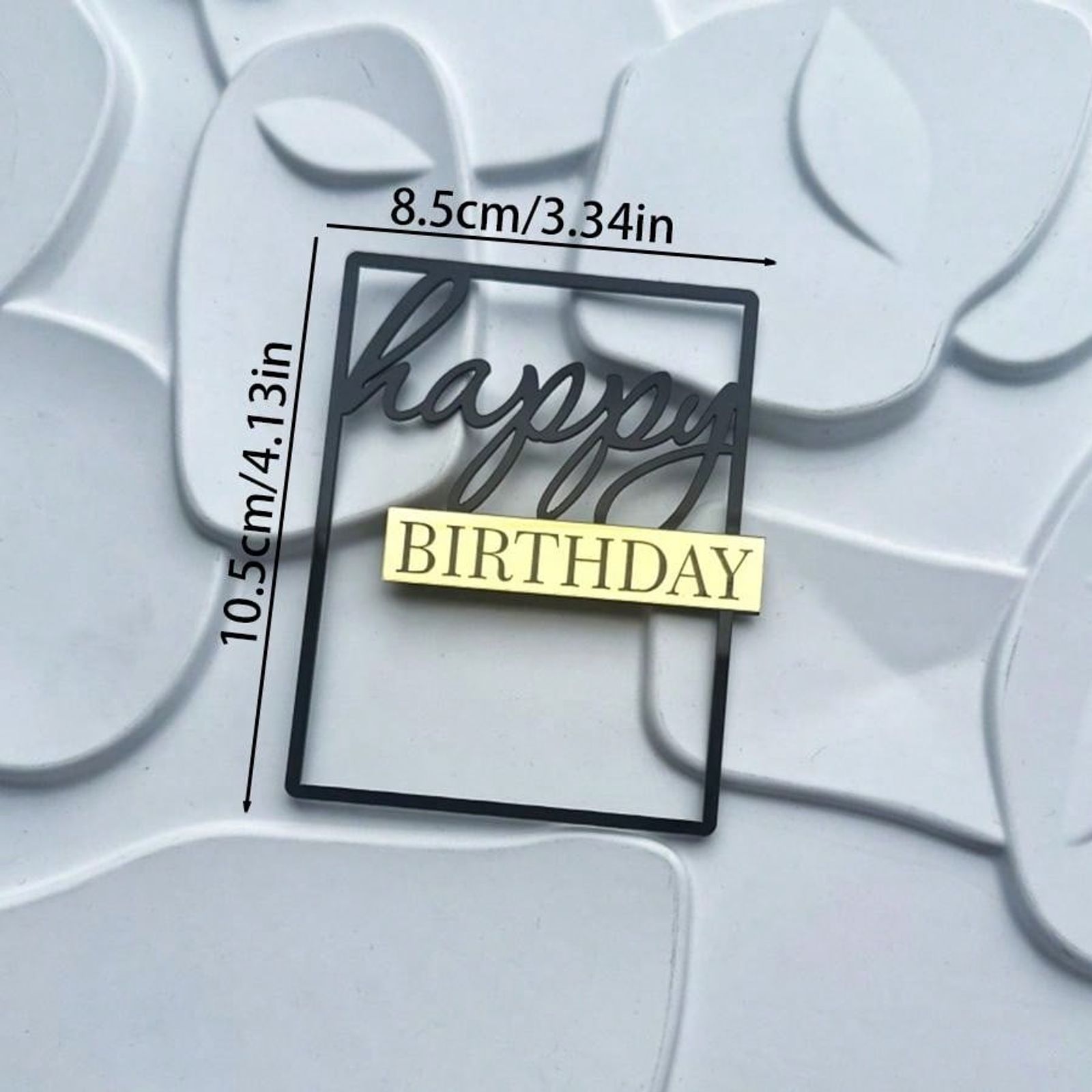 Happy Birthday Acrylic Cake Topper Set - 5pcs