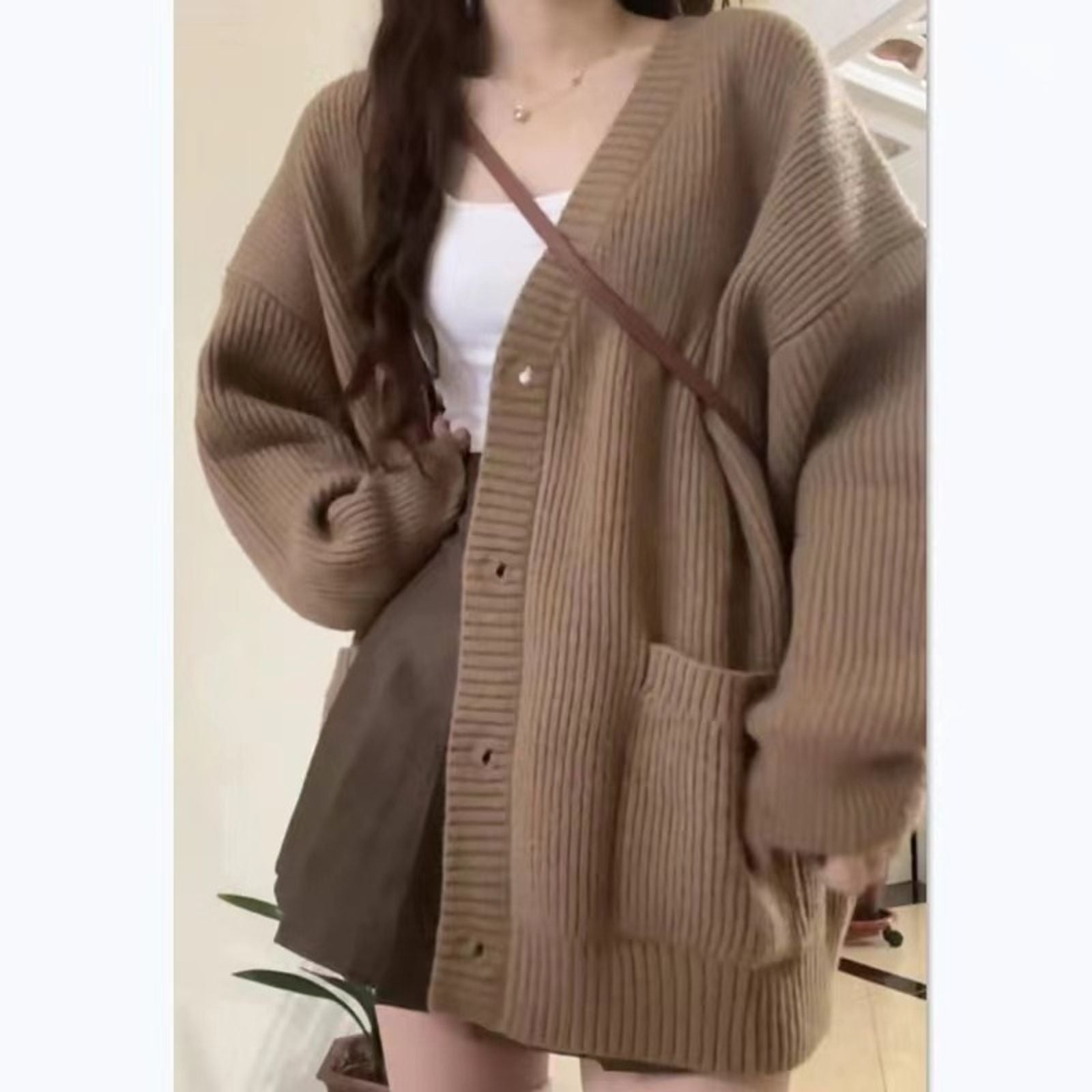 Women’s Long Sleeve V-neck Cardigan Sweater
