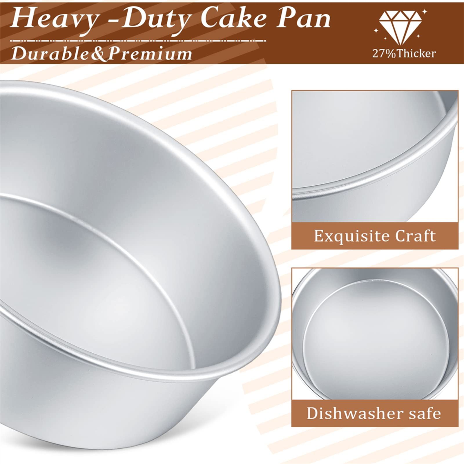 Nonstick Round Cake Pan Set - 4 to 12 Inch Aluminum Moulds