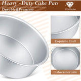 Nonstick Round Cake Pan Set - 4 to 12 Inch Aluminum Moulds