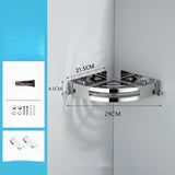 304 Stainless Steel Bathroom Corner Shelf - Wall-Mounted