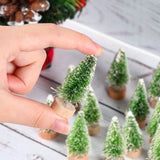Mini Wooden Christmas Tree in Blue Green White Gold