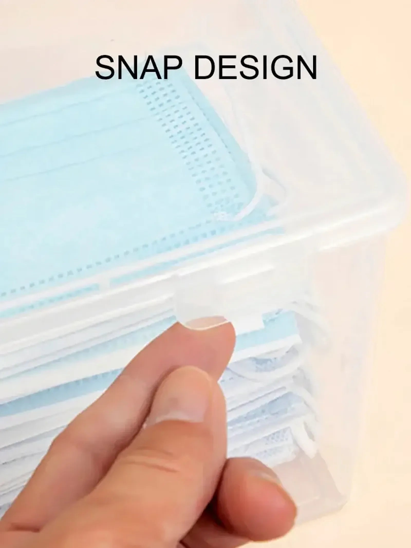 2PCS Transparent Large Capacity Mask Storage Box