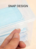 2PCS Transparent Large Capacity Mask Storage Box