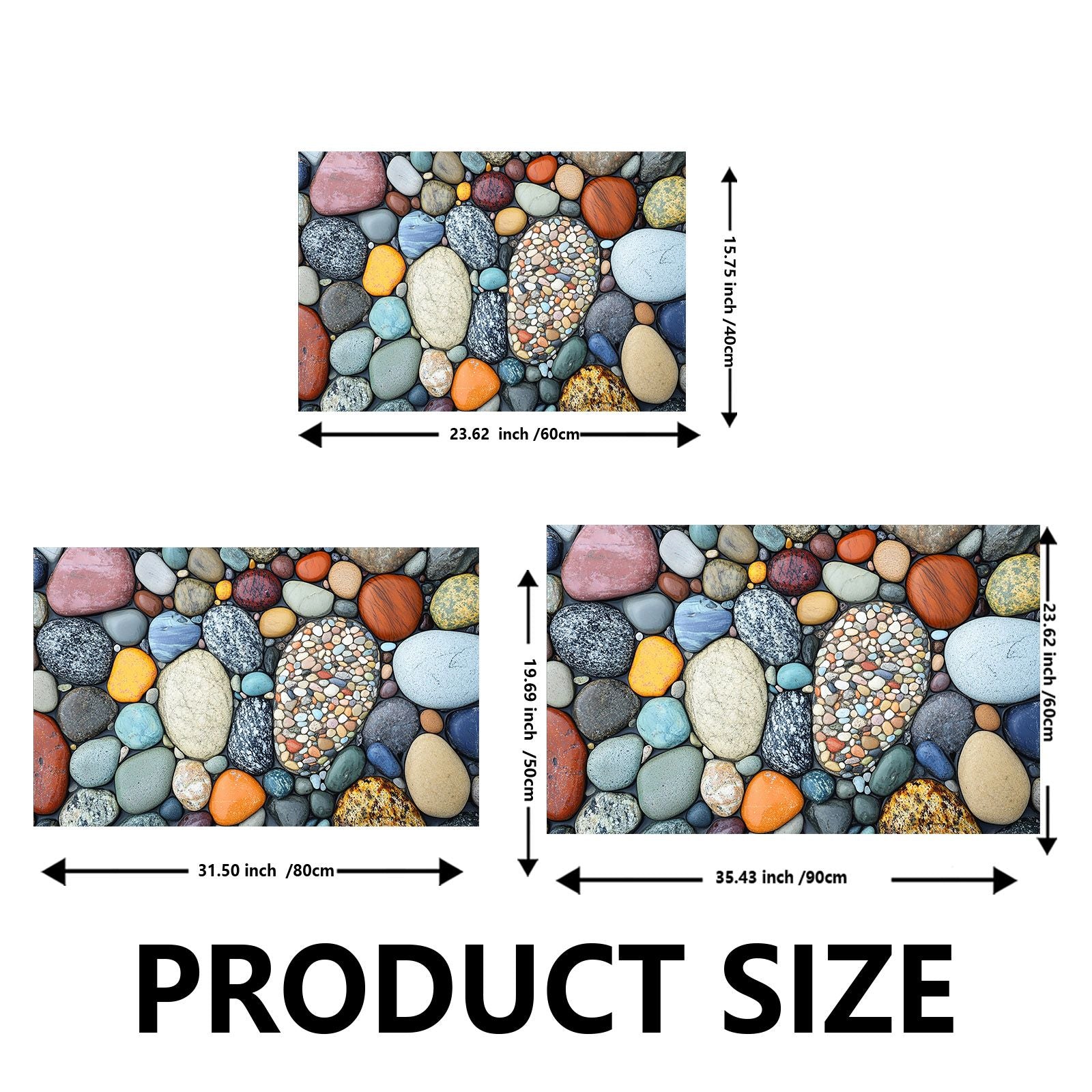 Stone Design Diatomite Bath Mat - Non-Slip & Quick Dry