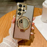 Luxury Clear Glitter MagSafe Case for Samsung Galaxy S22/S25